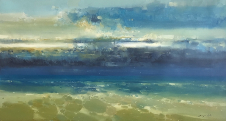 Ocean Breeze, Original oil Painting, Handmade artwork, One of a Kind                